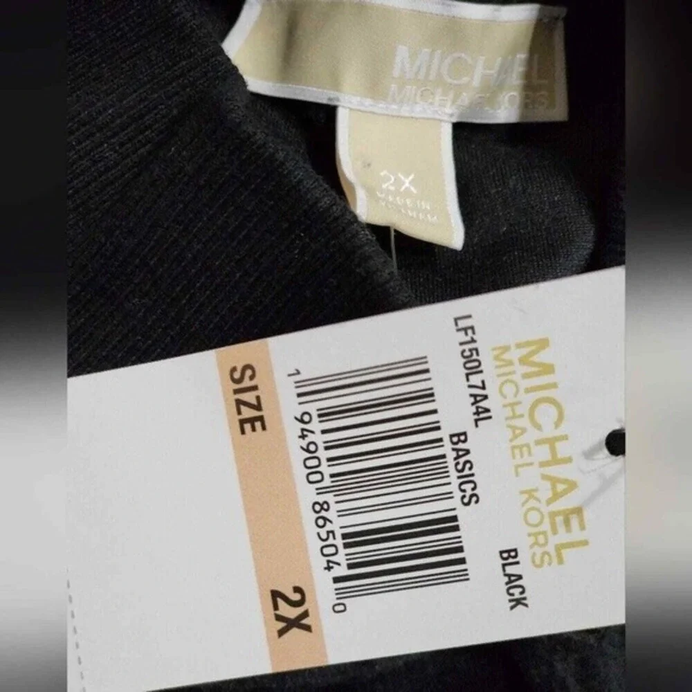 Michael Kors velvety‎ belts velour funnel neck sweatshirt plus size 3X new!!!